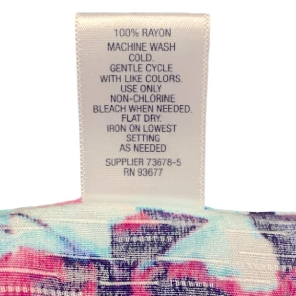 🌺NEW‼️EAST 5TH ABBY FLORAL MULTI SHORT SLEEVE OVERSIZED FLOWY BLOUSE TOP NWOT - Picture 5 of 7